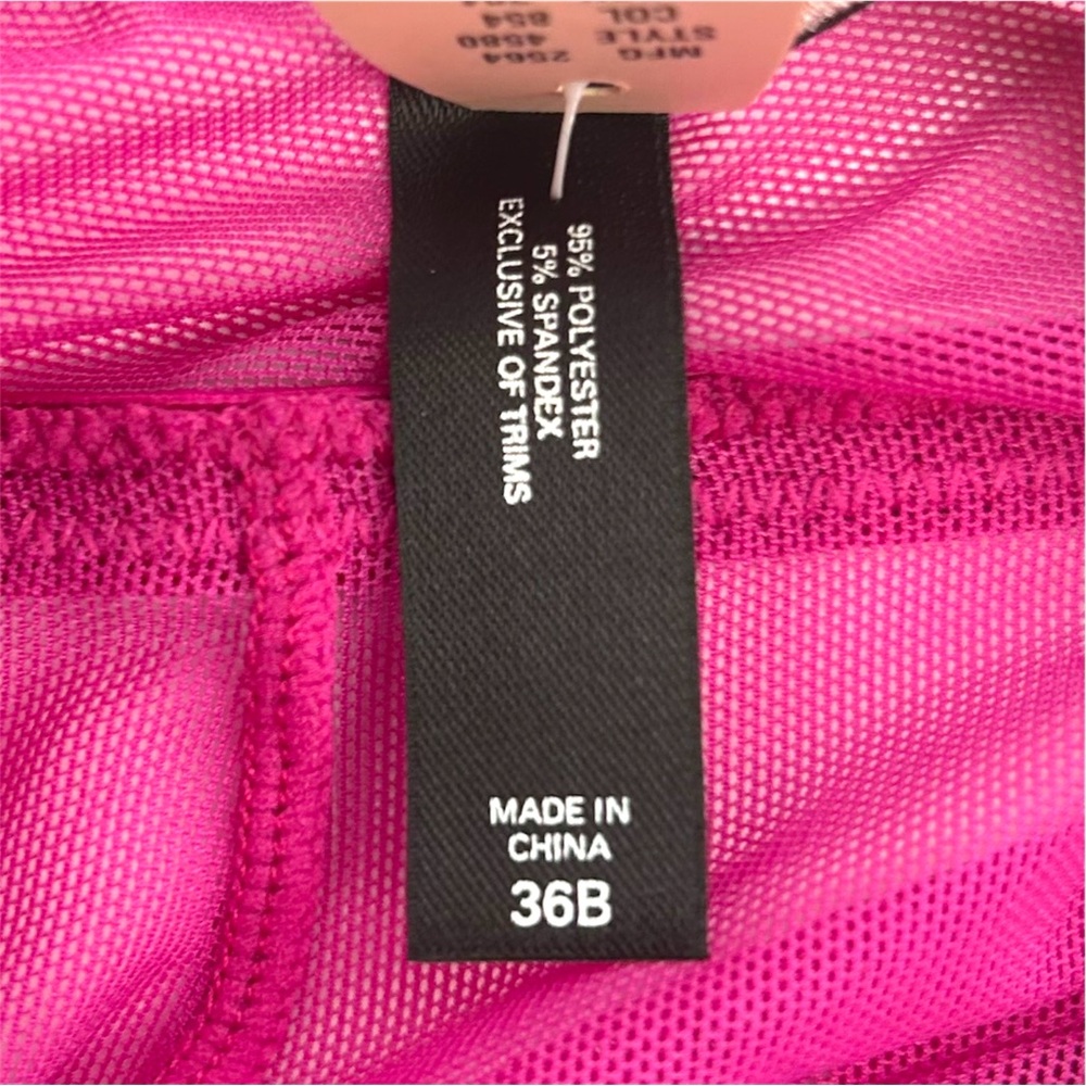 NWT SAMPLE Victoria’s Secret Sexy Little Things Magenta Sequined Mesh Babydoll - Picture 11 of 11
